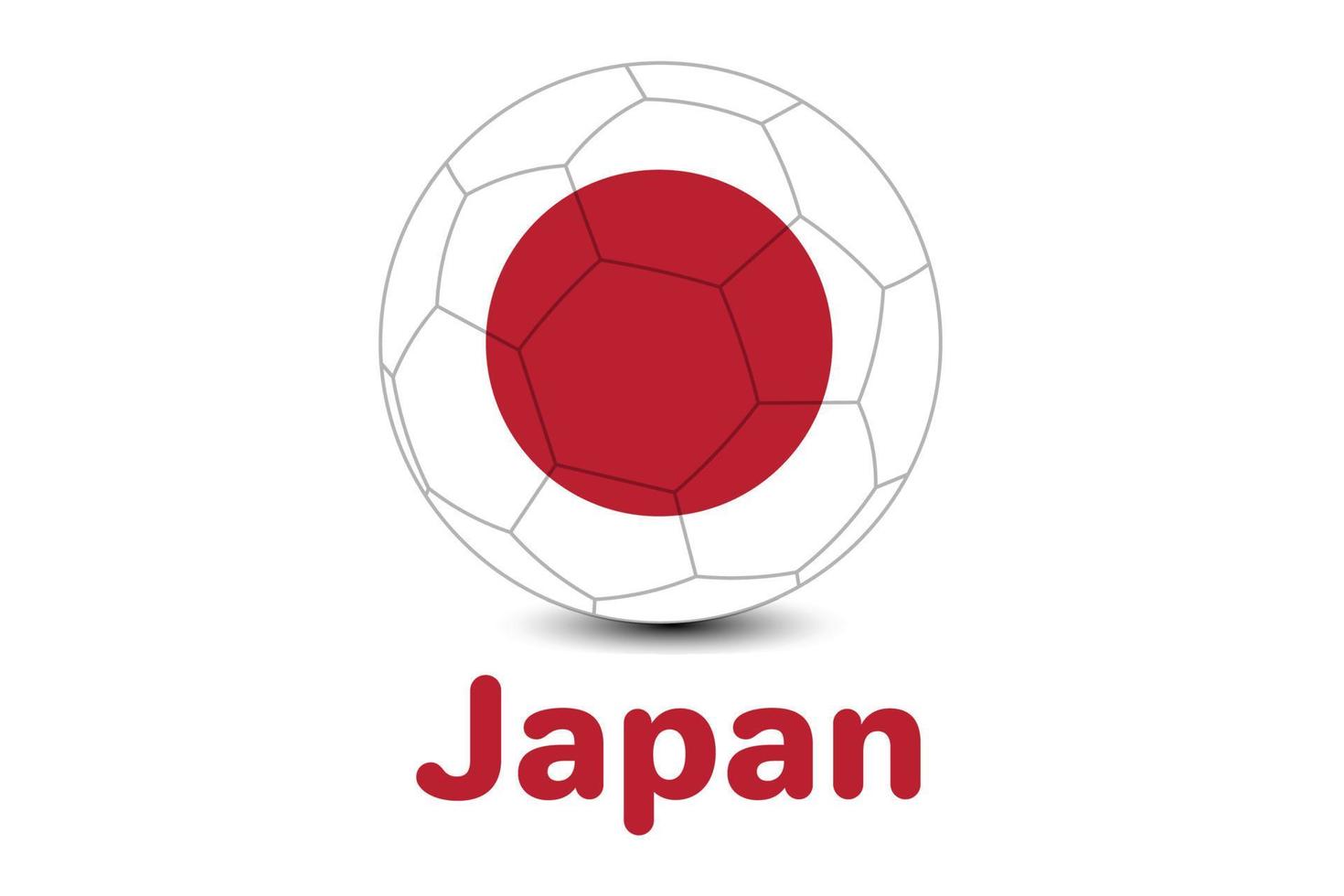 fifa fotboll värld kopp med japan flagga. qatar värld kopp. japan flagga illustration vektor