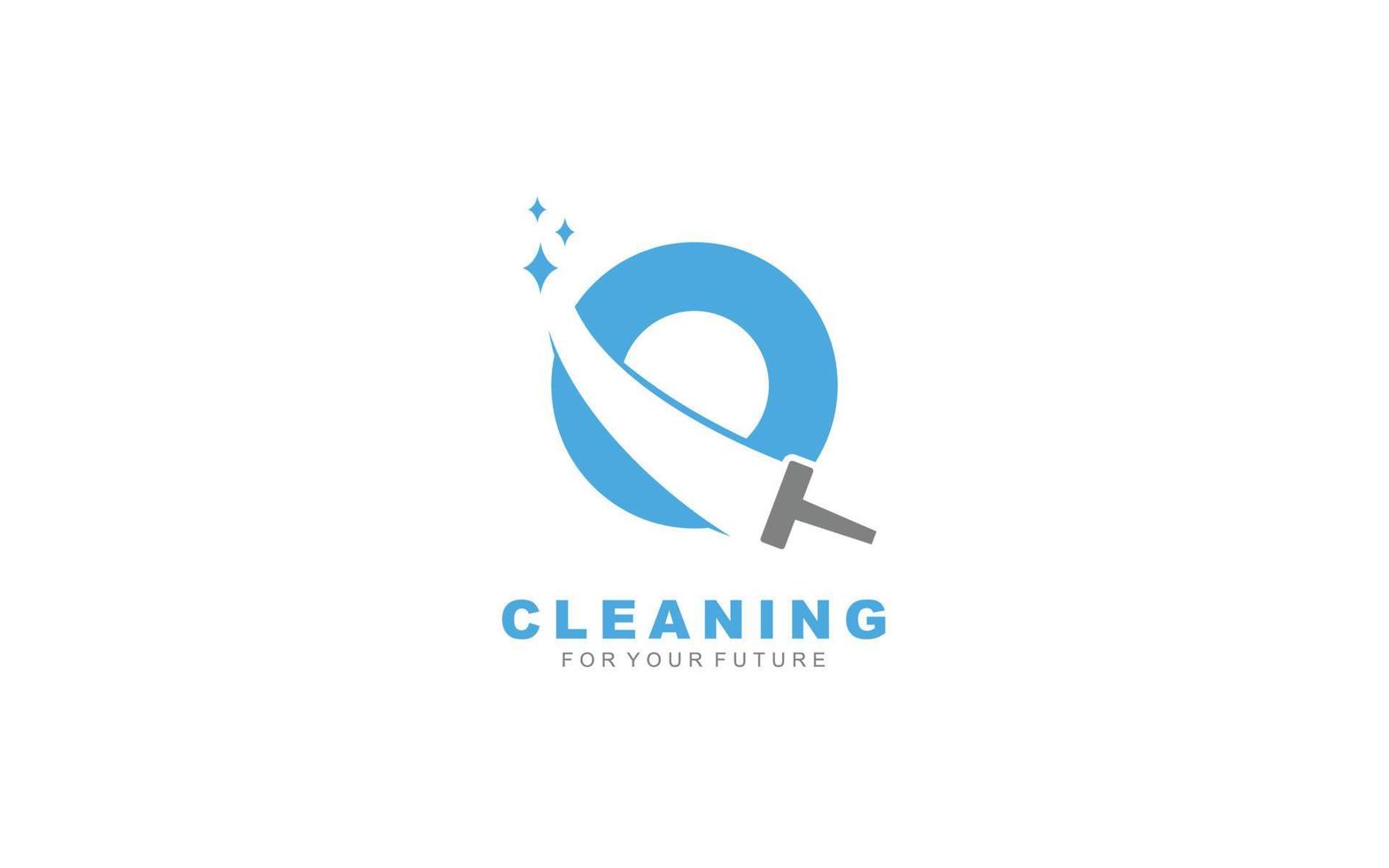 o Logo-Reinigungsdienste für Markenunternehmen. Hausarbeitsvorlagen-Vektorillustration für Ihre Marke. vektor
