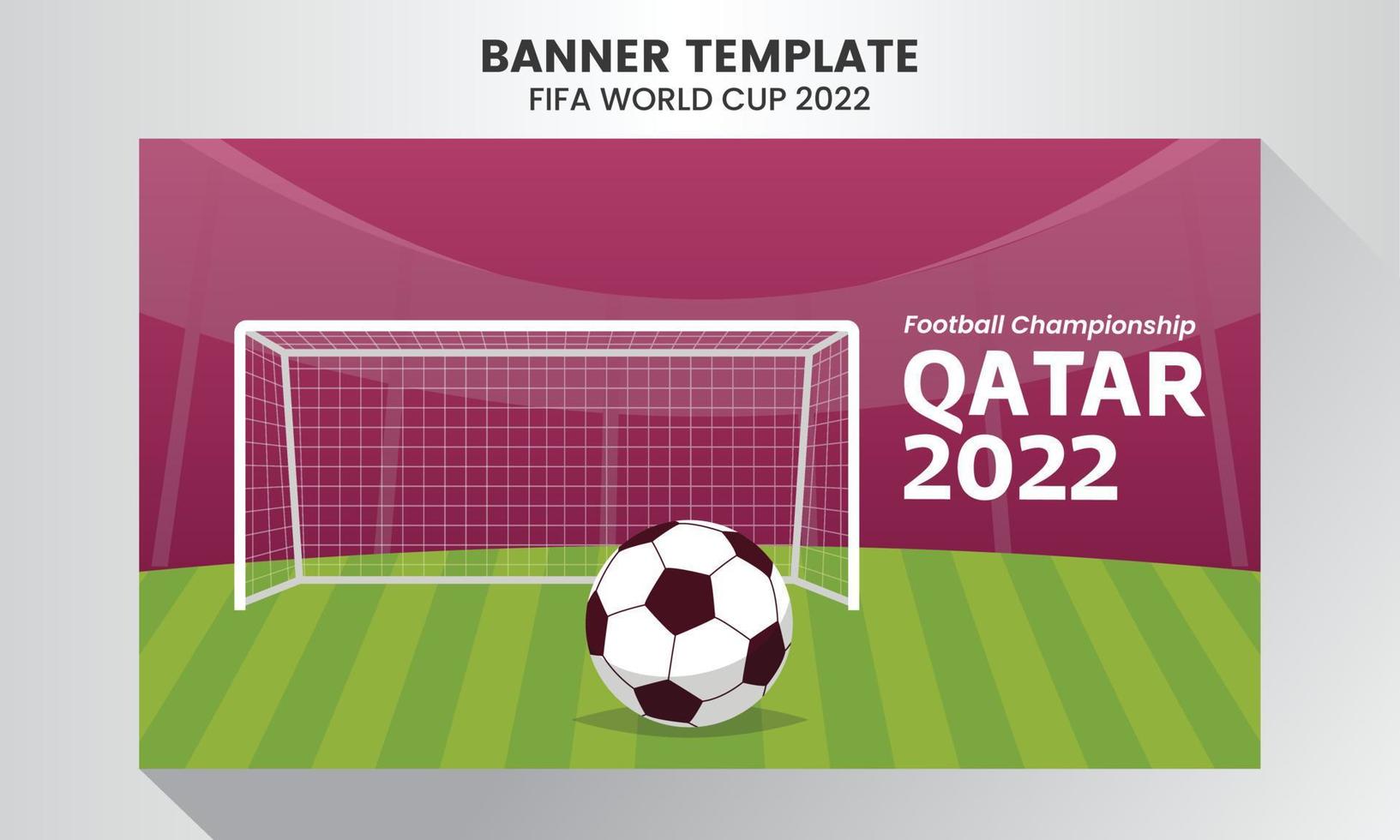 baner på de tema av värld mästerskap i qatar 2022 vektor