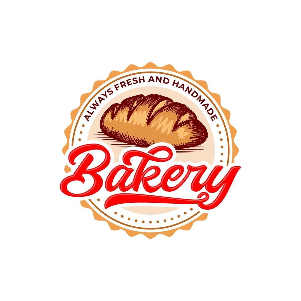 årgång retro bageri logotyp märken och etiketter stock vektor illustration