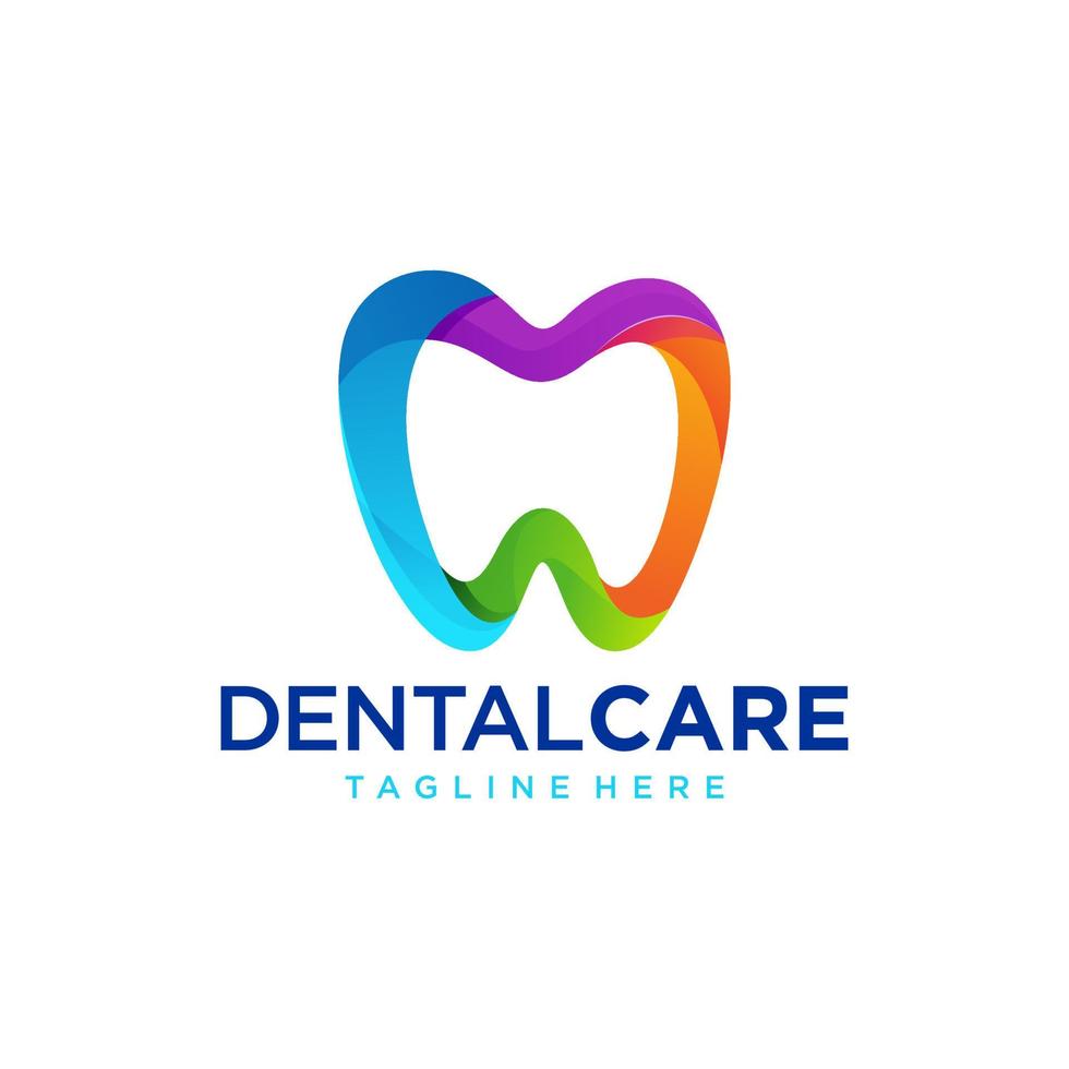 dental logotyp design. kreativ tandläkare logotyp. dental klinik kreativ företag vektor logotyp.