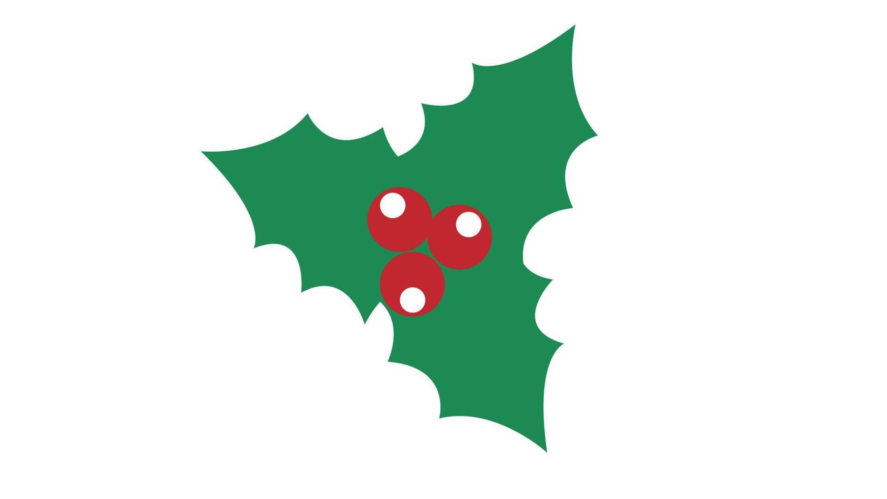 järnek bär jul ikon. element för design. vektor illustration