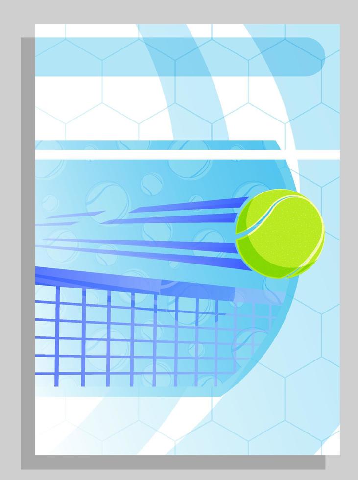 a4 vertikal flygblad för utskrift tennis tävlingar eller presentation. sport omslag för broschyr eller tennis Rapportera. vektor