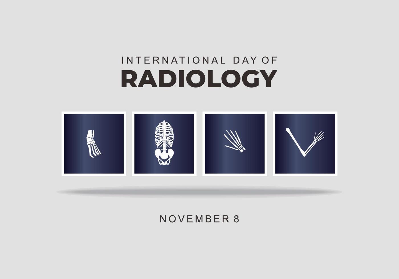 internationell dag av radiologi bakgrund berömd på november 8. vektor
