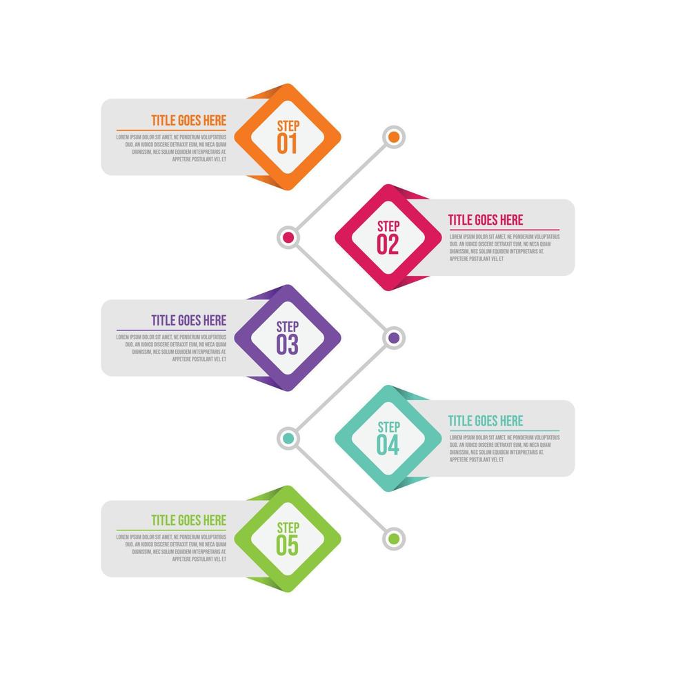 Infografik-Vorlage für Präsentationsunternehmen mit Optionen oder Schritten vektor