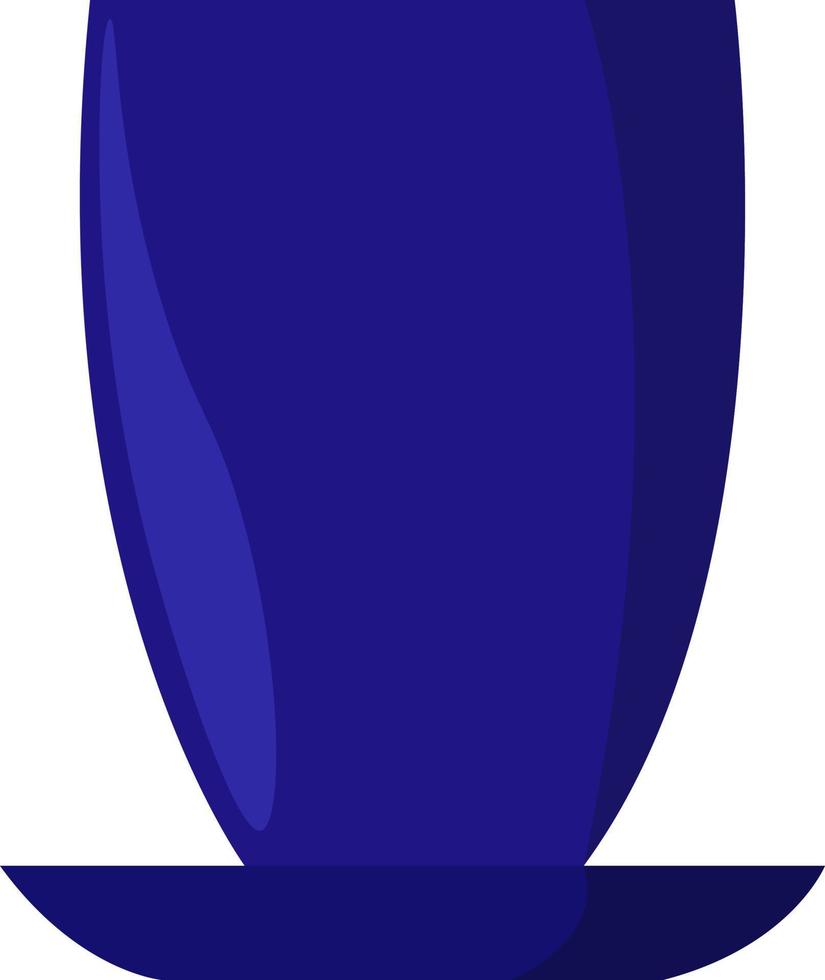 blå kopp, illustration, vektor på vit bakgrund.