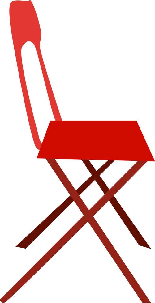 röd stol, illustration, vektor på vit bakgrund.