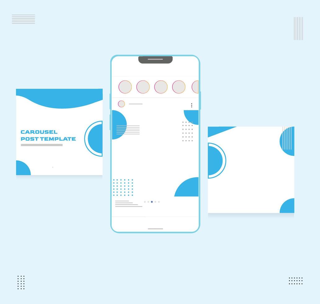 mall för inlägg för karusell för sociala medier vektor