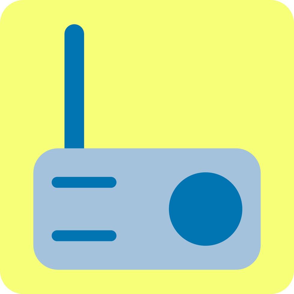 Elektrisches Radio, Illustration, Vektor, auf weißem Hintergrund. vektor