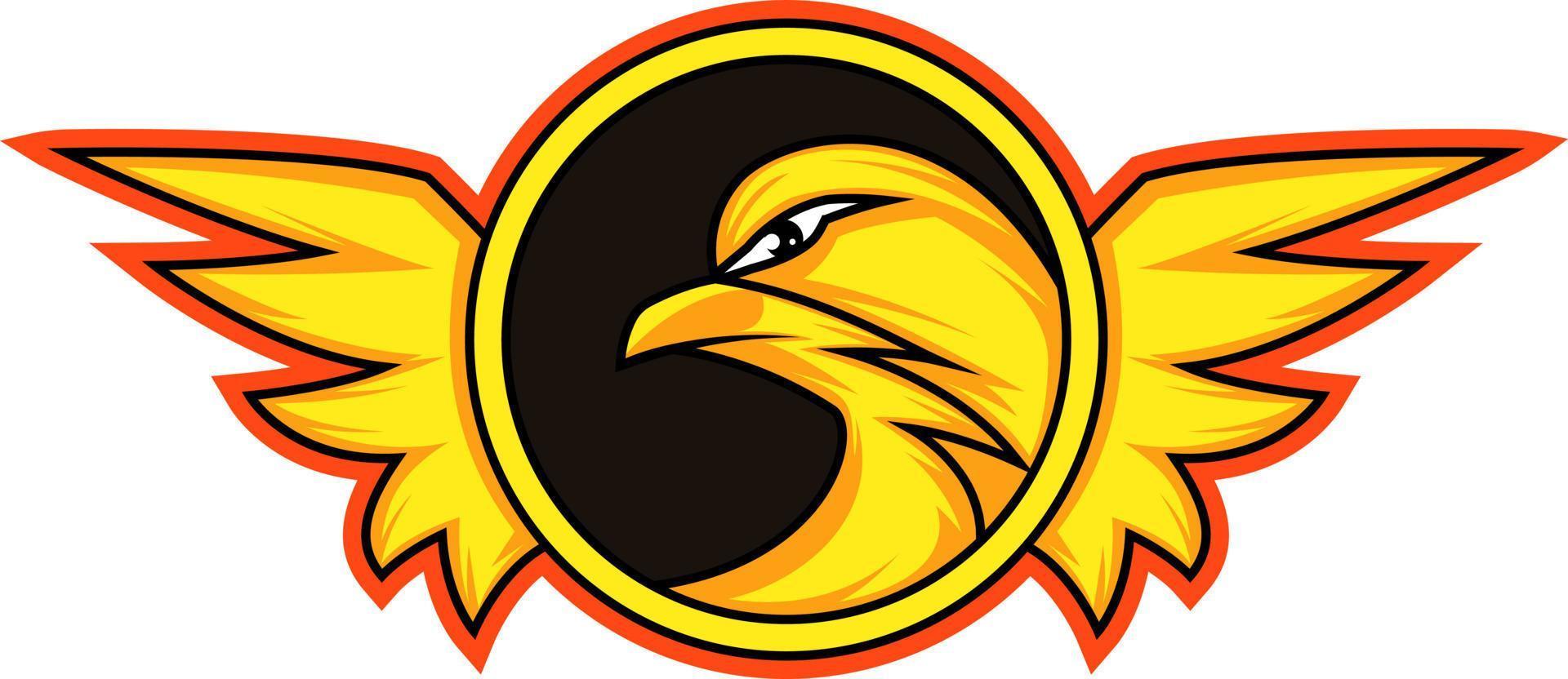 fågel gaming logotyp illustration vektor på vit bakgrund