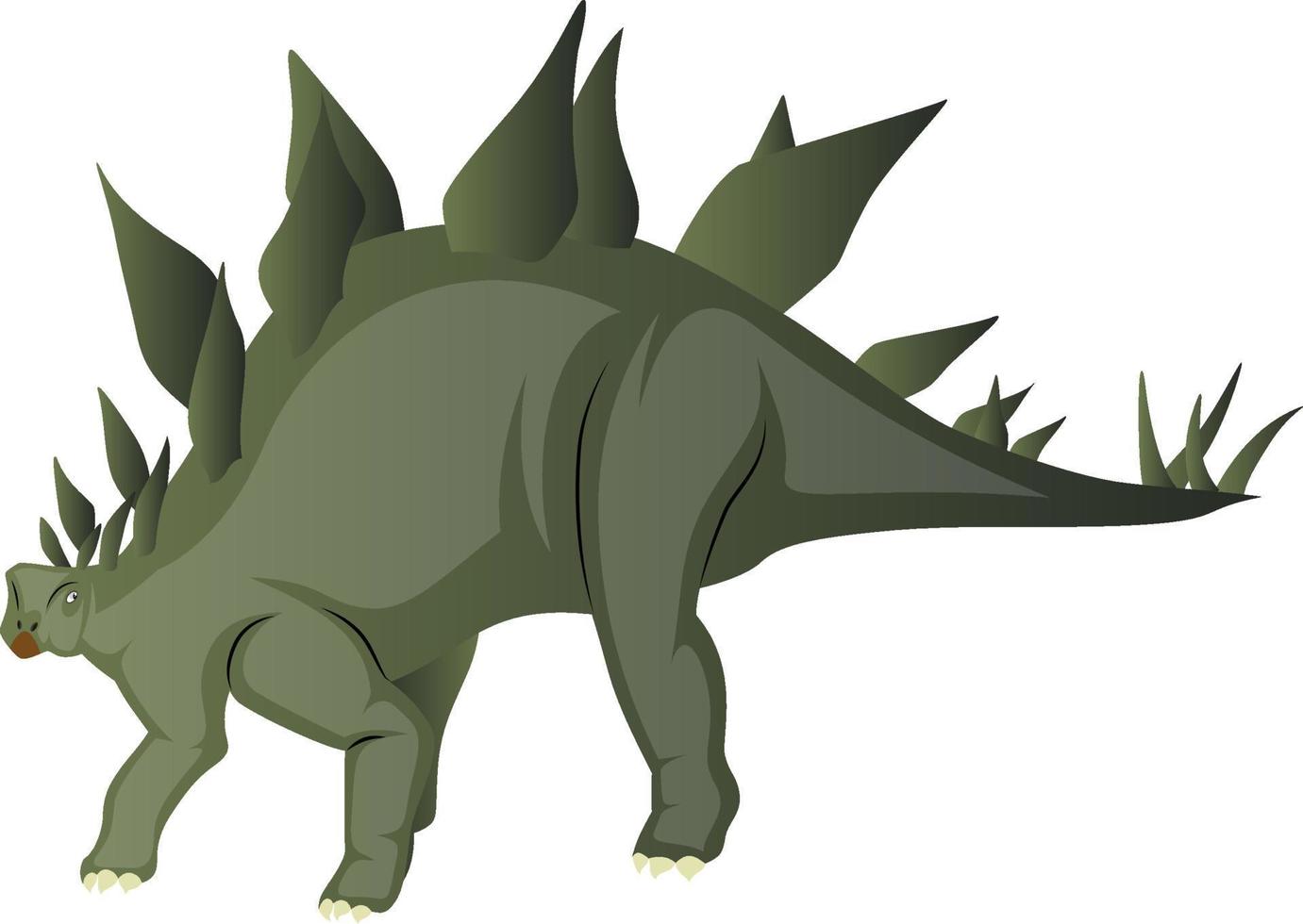 stegosaurus, illustration, vektor på vit bakgrund.