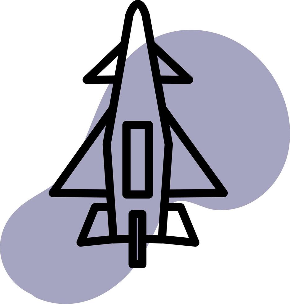 futuristische rakete, symbolillustration, vektor auf weißem hintergrund
