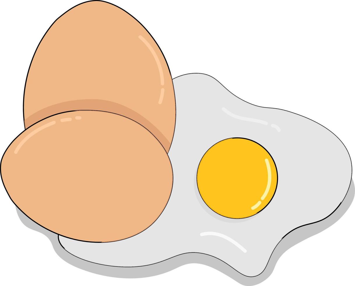zwei Eier, Illustration, Vektor auf weißem Hintergrund