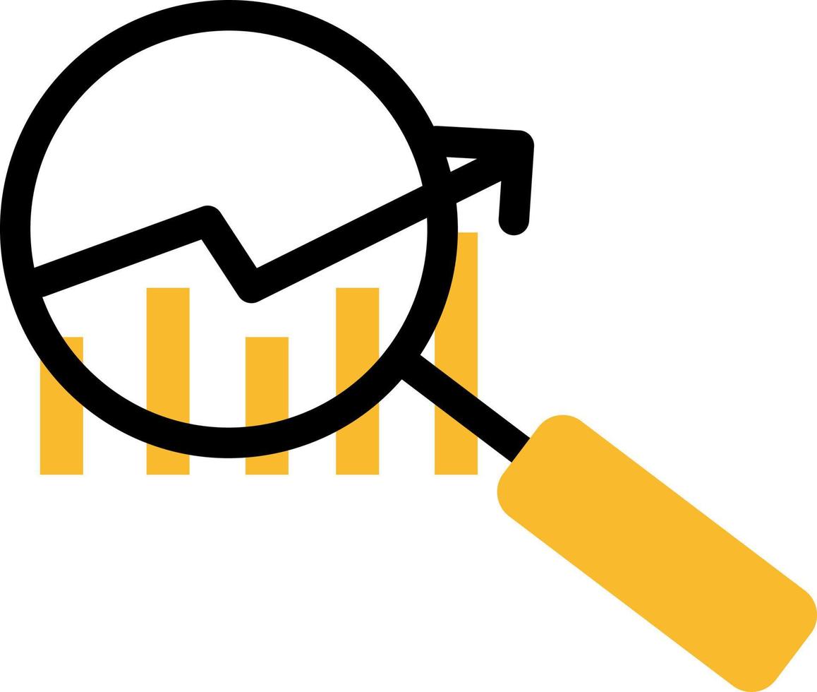 SEO-Statistikforschung, Illustration, Vektor auf weißem Hintergrund.