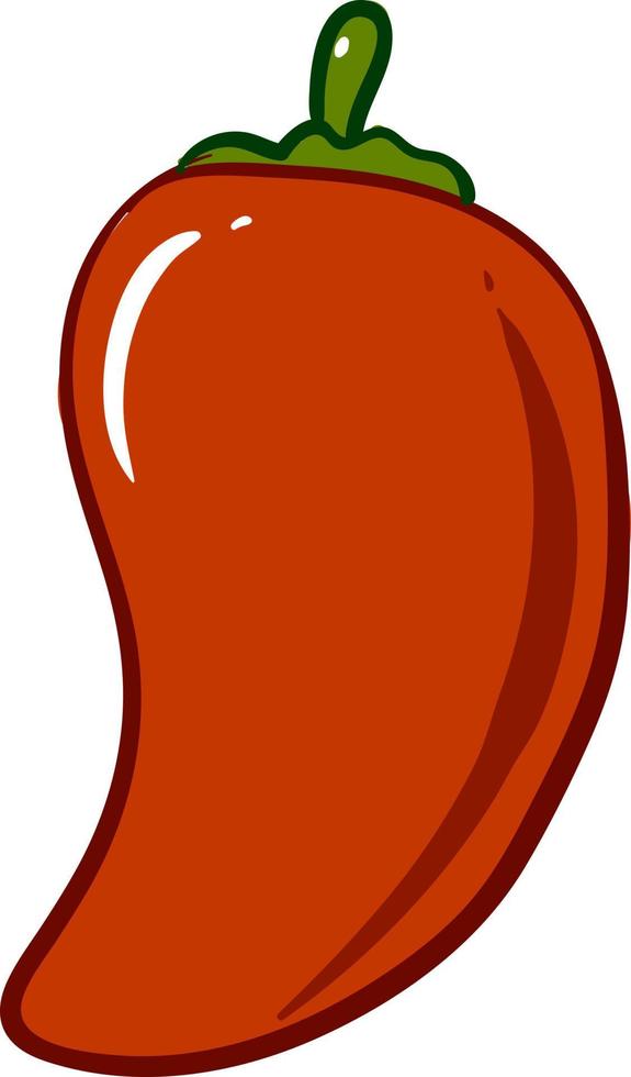 Paprika, Illustration, Vektor auf weißem Hintergrund.