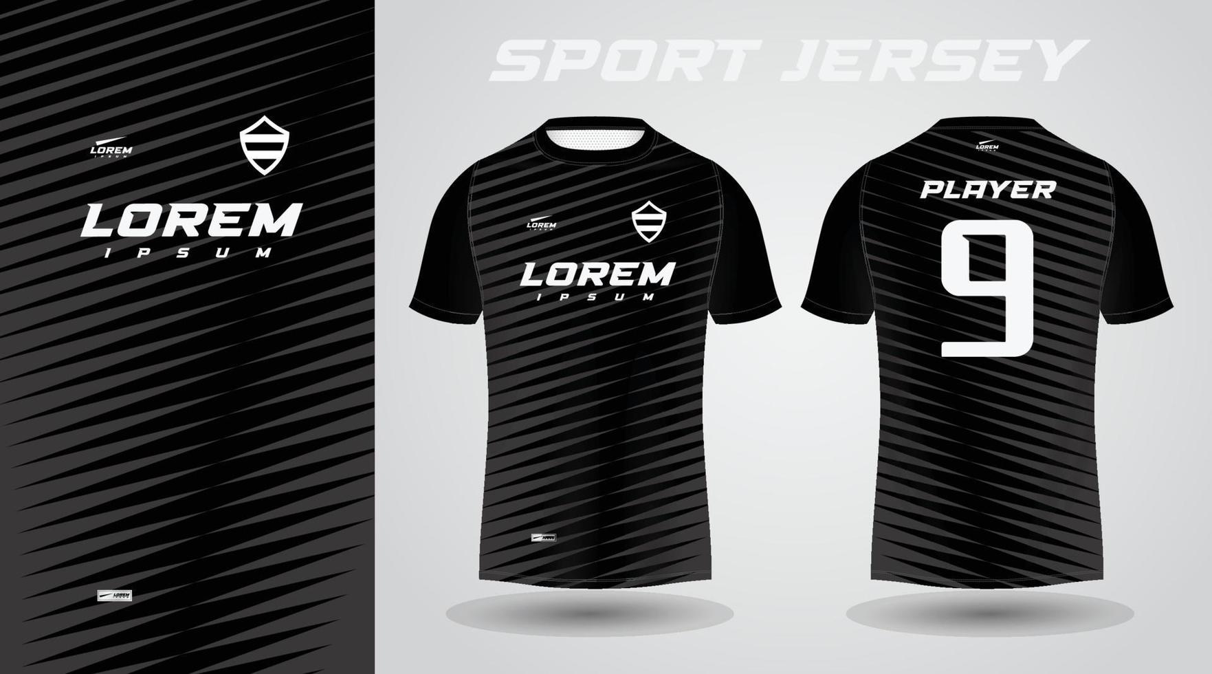 schwarzes T-Shirt Sport-Jersey-Design vektor