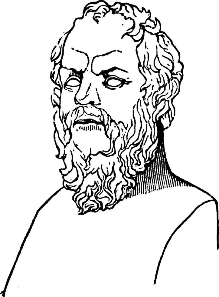 Sokrates, årgång illustration vektor