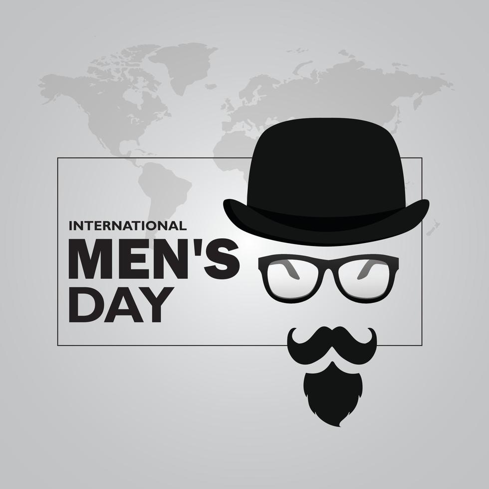 Internationaler Männertag. 19. November. für ein Poster oder Banner und eine Grußkarte. Vektor-Illustration. vektor