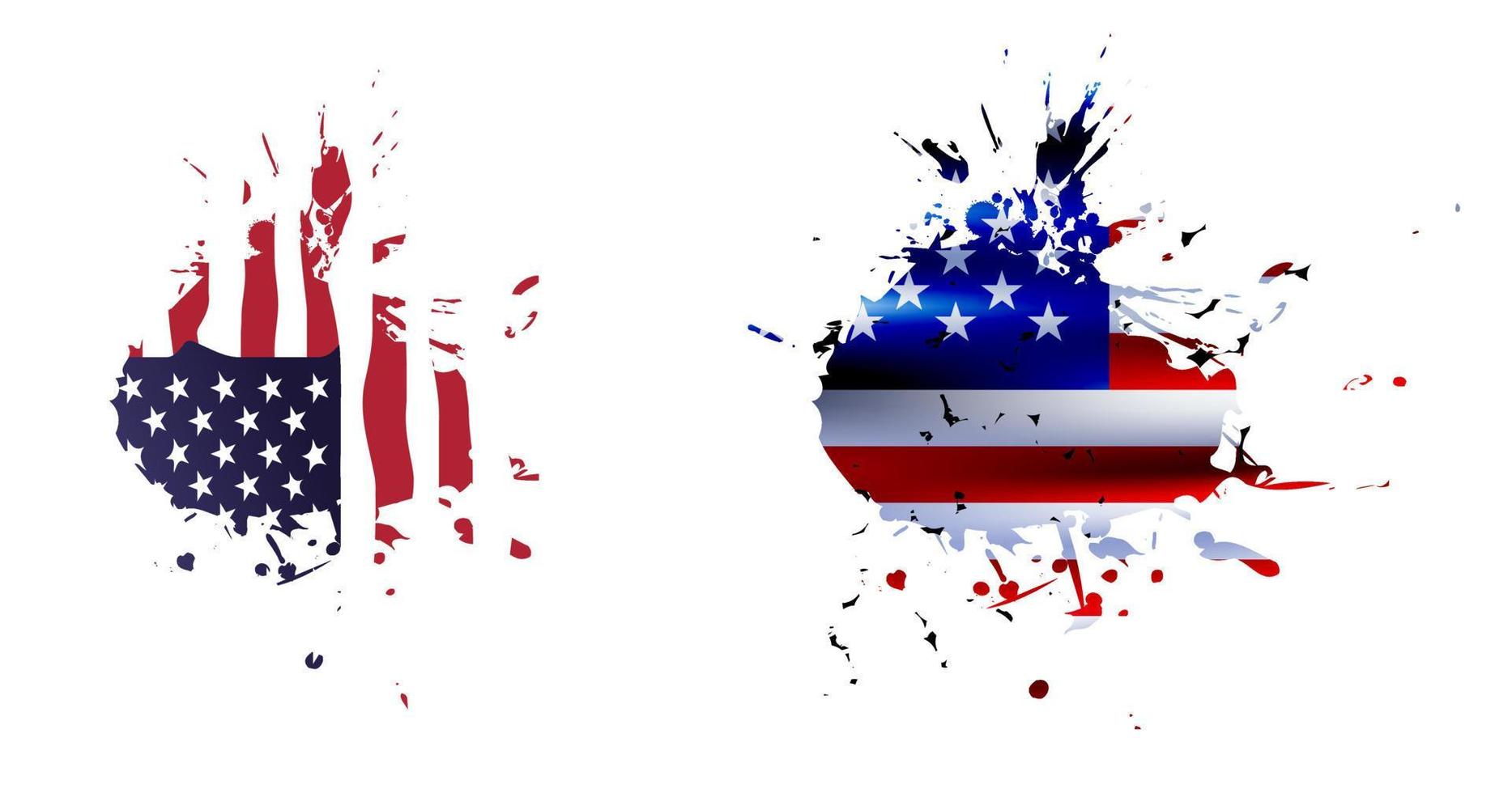 grunge flagga av förenad stater av Amerika, USA flagga borsta, borsta bakgrund vektor