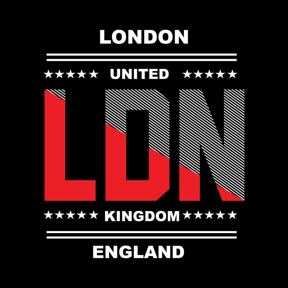 London typografi design t-shirt skriva ut vektor illustration