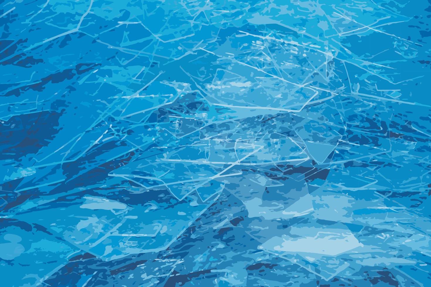 realistisk vektor illustration av ett isig flod yta. textur av is täckt med snö. vinter- bakgrund.
