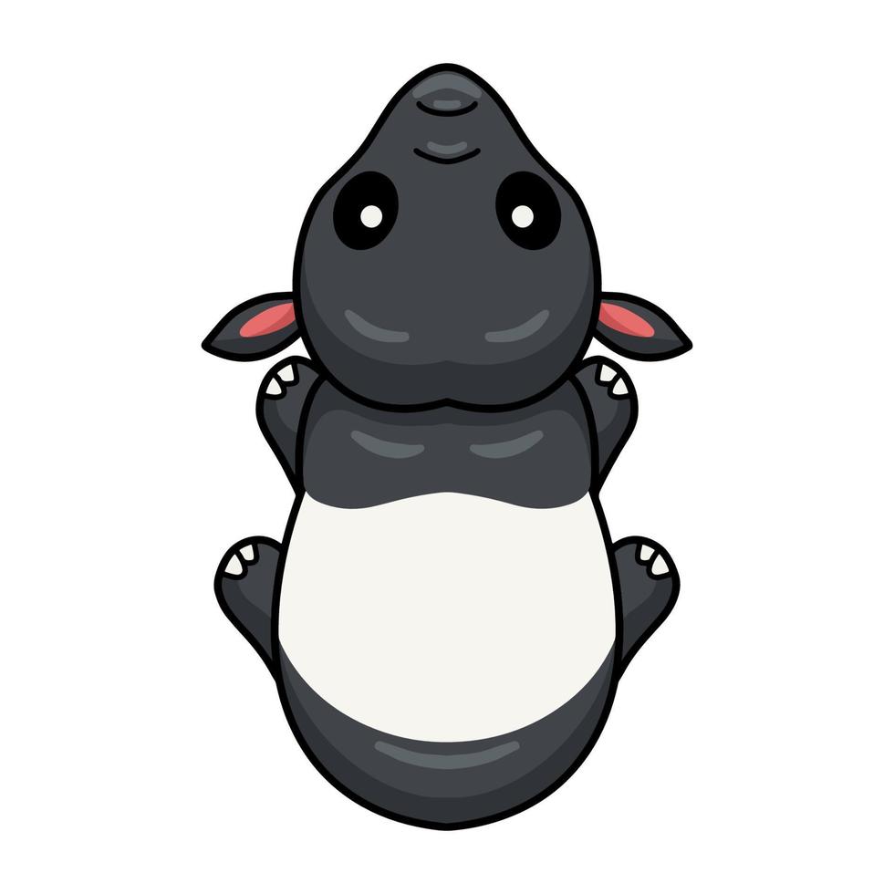 söt liten tapir tecknad serie karaktär vektor