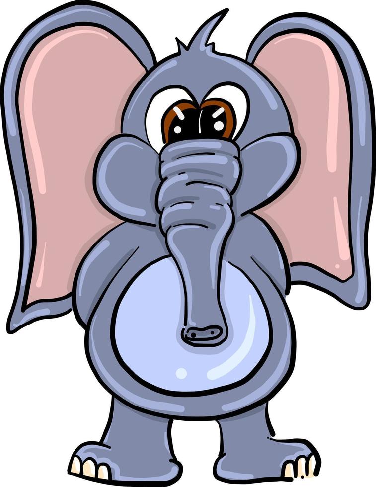 Cartoon-Elefant, Illustration, Vektor auf weißem Hintergrund