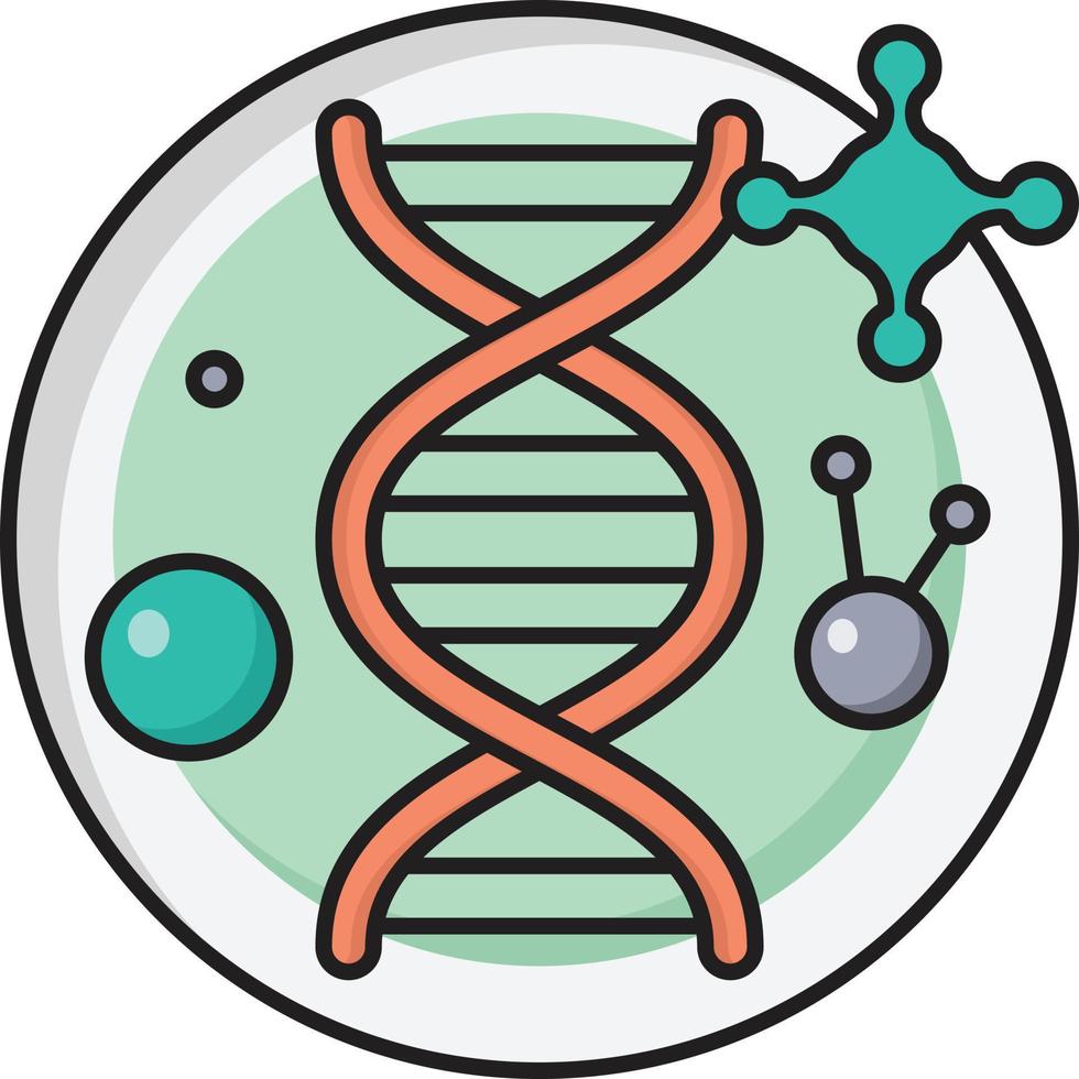 dna-vektorillustration auf einem hintergrund. hochwertige symbole. vektorsymbole für konzept und grafikdesign. vektor