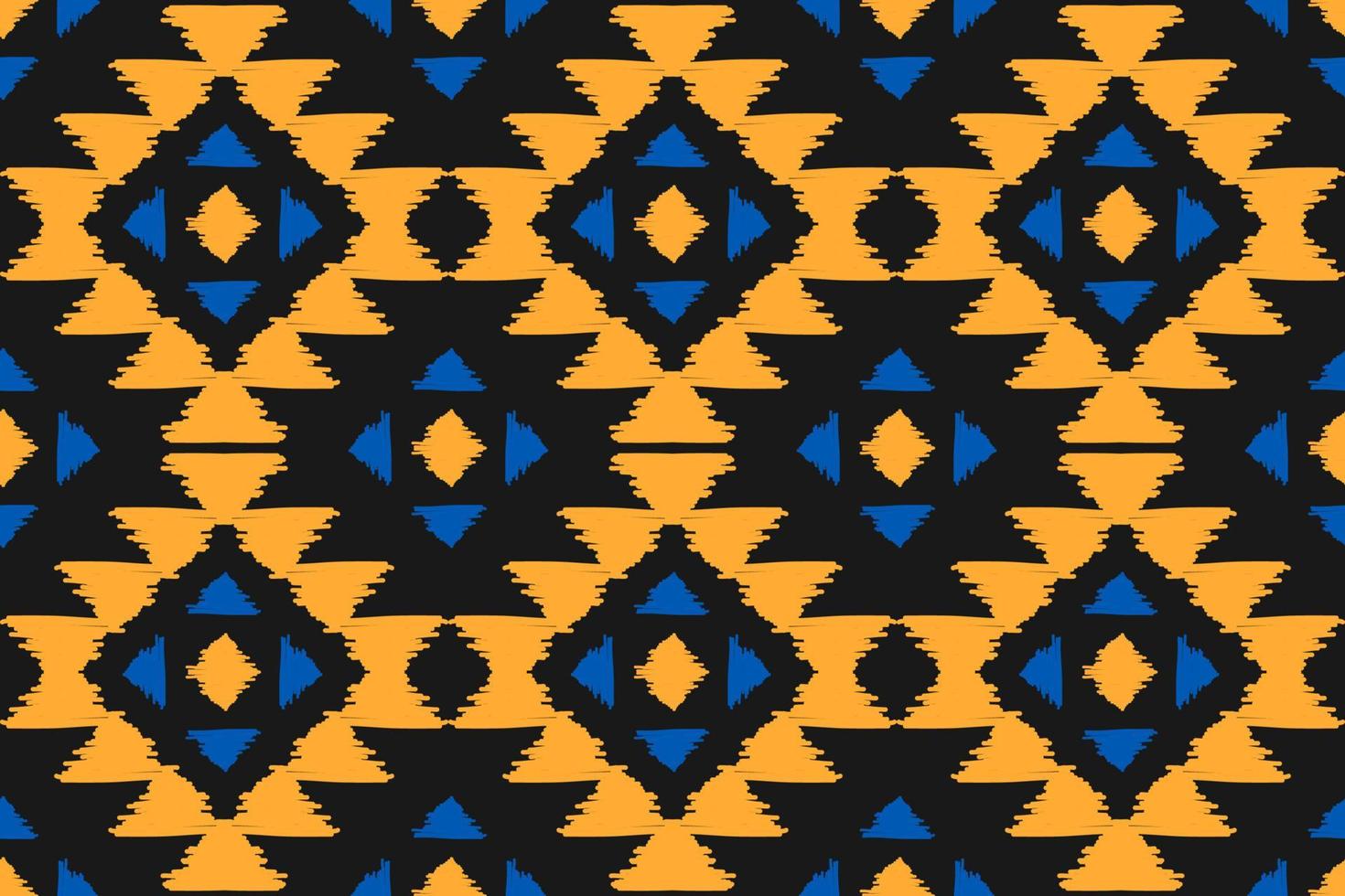 Stoff-Ikat-Musterkunst. geometrisches ethnisches nahtloses muster traditionell. amerikanischer, mexikanischer Stil. vektor