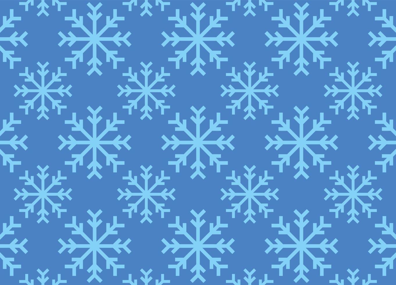 blauer Hintergrund mit Winterthema mit Schneeflockenmuster vektor