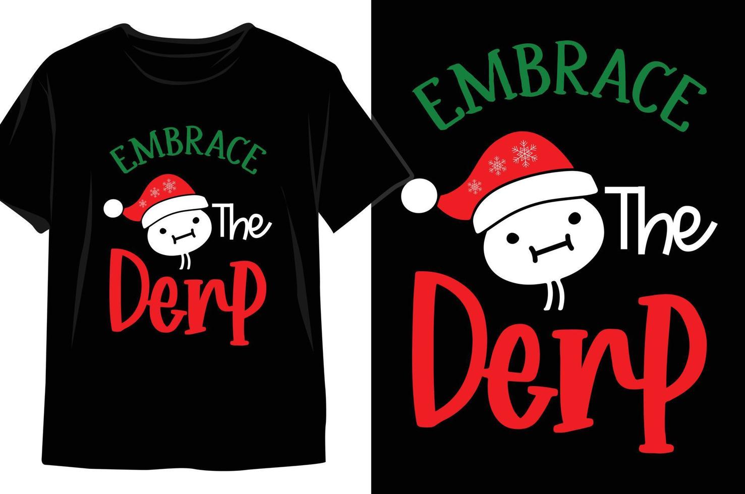 umarme das derp weihnachts-t-shirt-design vektor