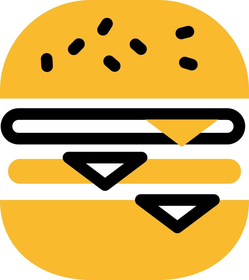 Bäckerei Burger, Illustration, Vektor auf weißem Hintergrund.