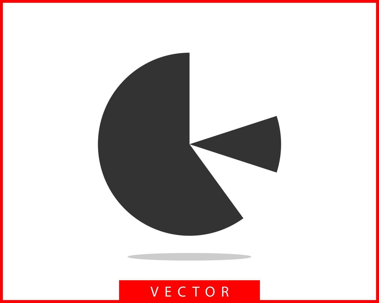 Tortendiagramm-Symbol. Kreisdiagrammvektor. Diagramme Diagramme Logo-Vorlage. vektor