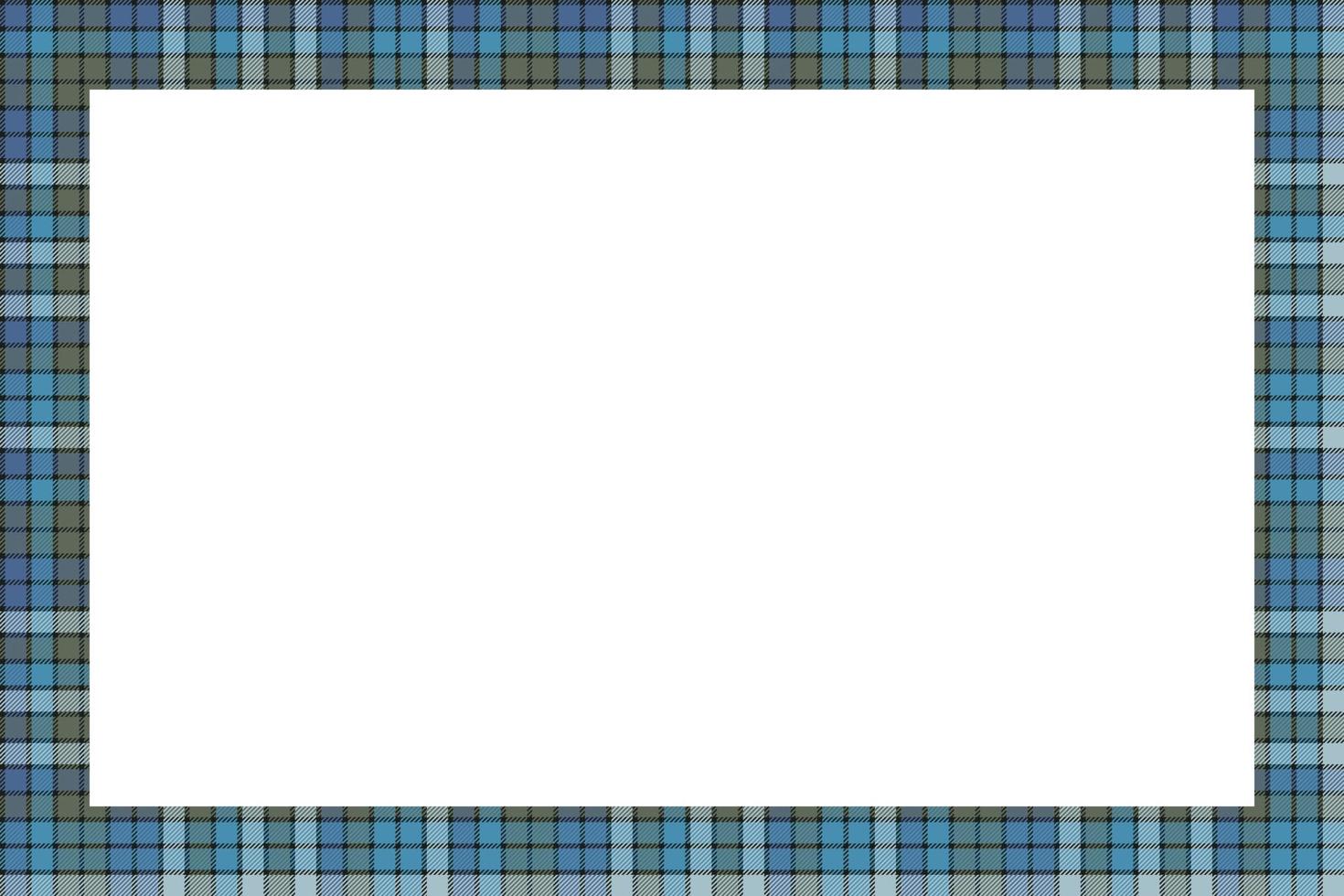 Designvorlage für rechteckige Rahmenvektor-Vintage-Muster. Grenze entwirft karierte Stoffstruktur. schottischer Tartan-Hintergrund für Collagenkunst, GIF-Karte, Kunsthandwerk. vektor