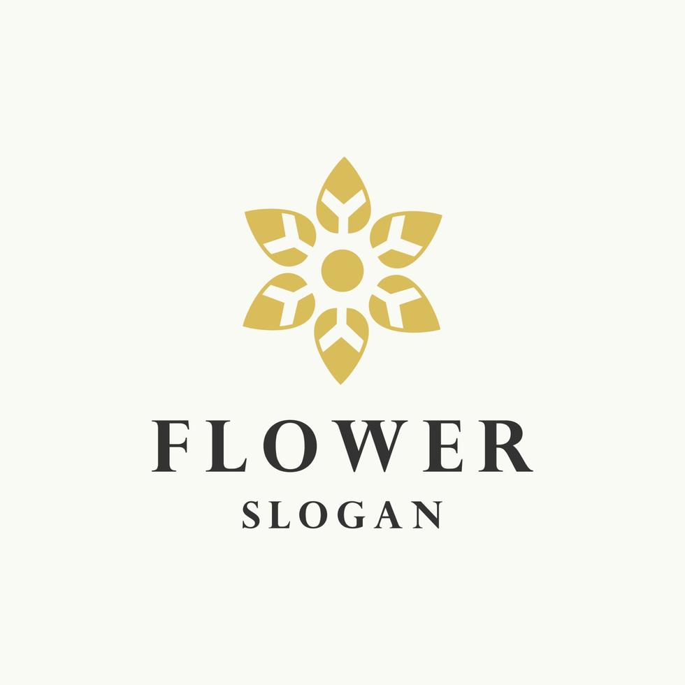 Blumen-Logo-Icon-Design-Vorlage vektor