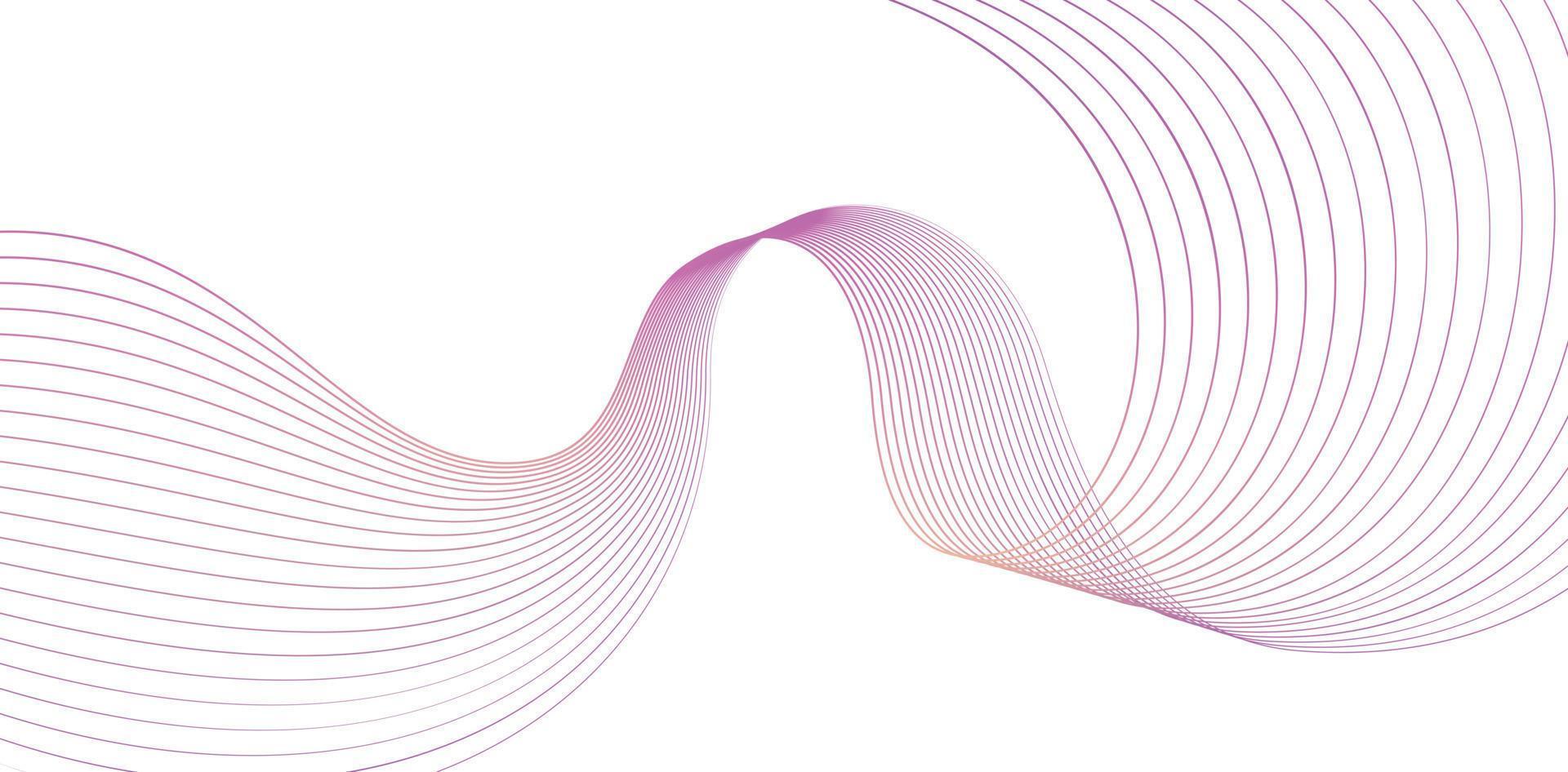 Wellenlinie violettes Farbdesign oder abstrakter Hintergrund mit Linie, anwendbar für Web-Banner, Unternehmensplakate, Tapetencomputer, Präsentationsmedien, geometrische Form des futuristischen Designs, minimalistisches Zeichen vektor