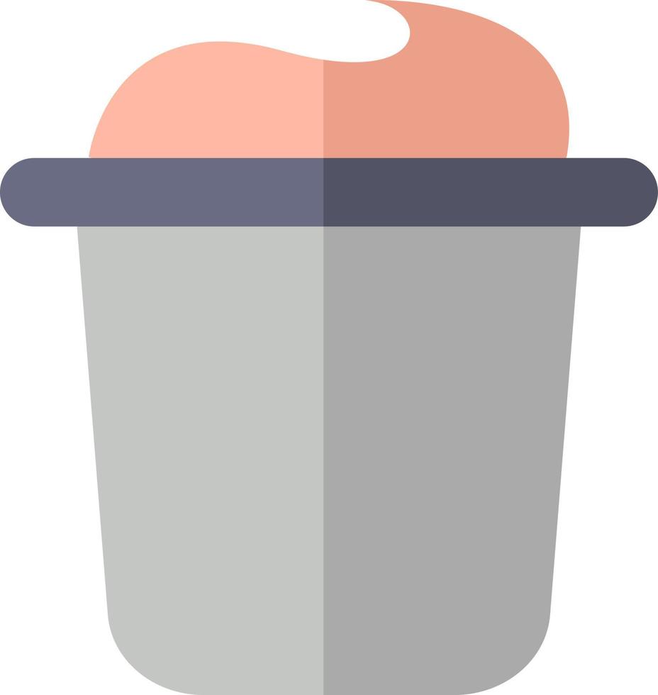 frysta yoghurt, ikon illustration, vektor på vit bakgrund
