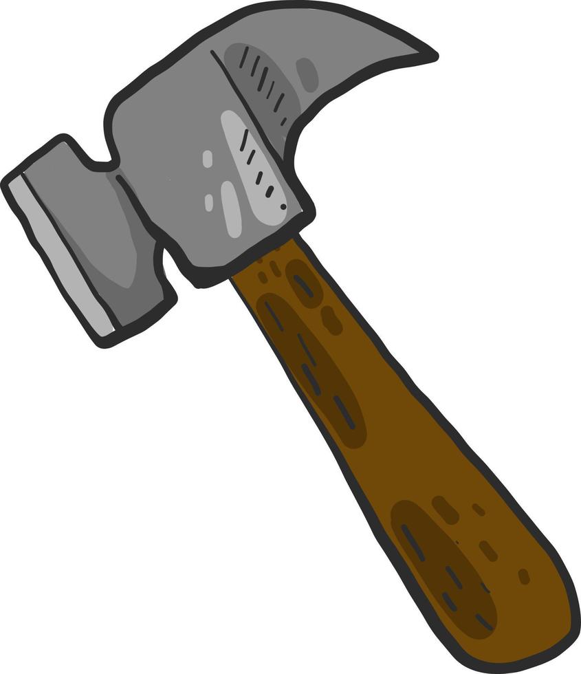 Holzhammer, Illustration, Vektor auf weißem Hintergrund