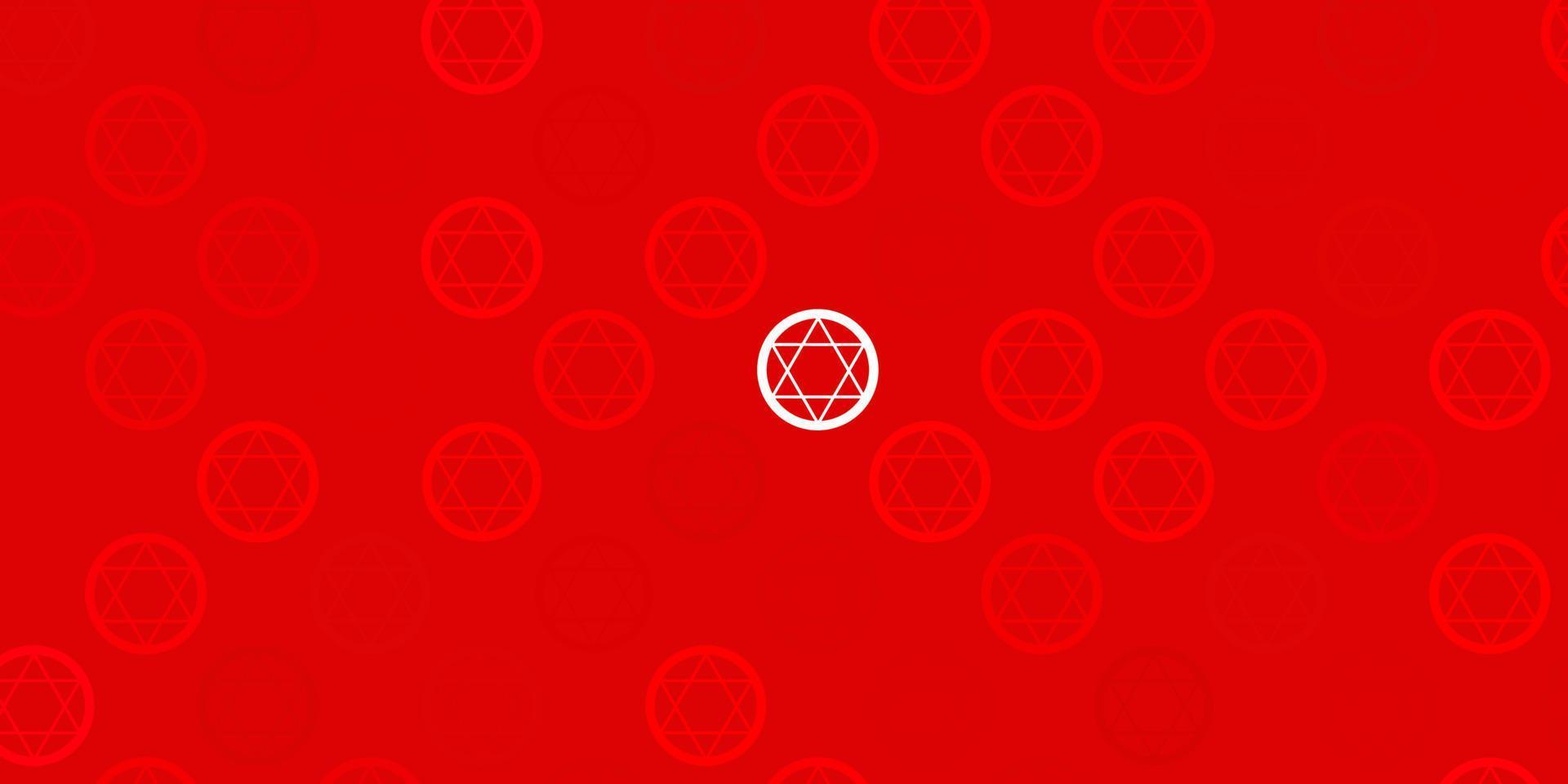 ljusrosa, röd vektorstruktur med religionssymboler. vektor