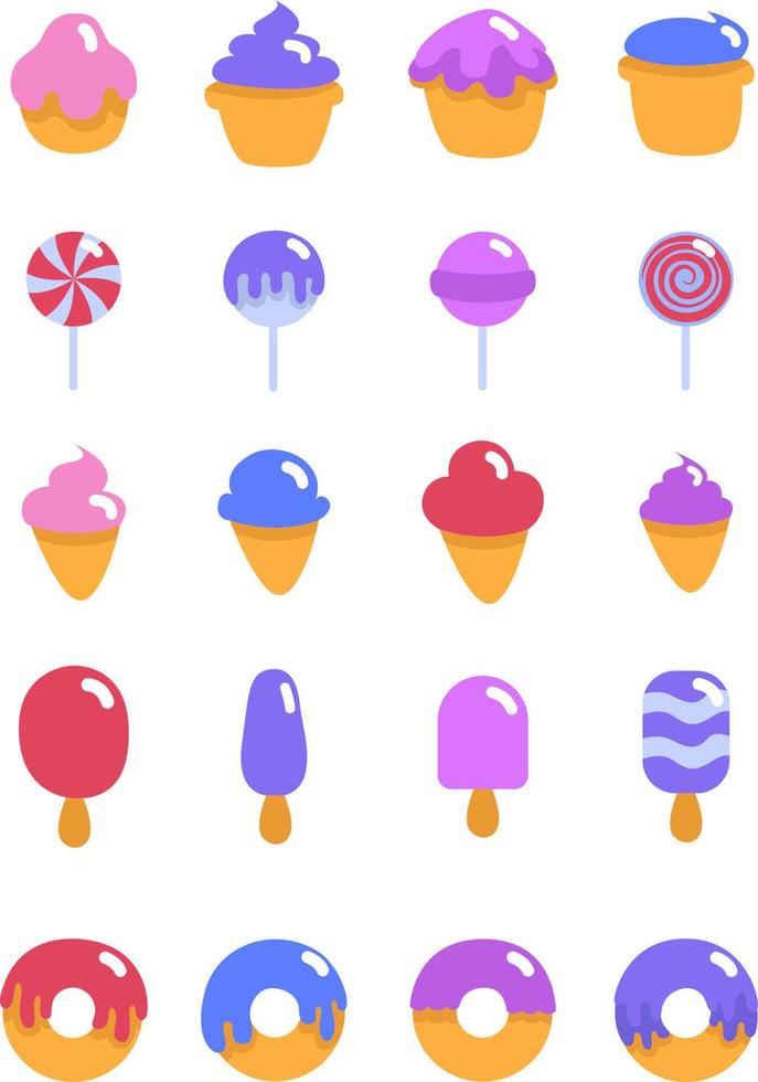 Candy Shop Süßigkeiten, Illustration, Vektor, auf weißem Hintergrund. vektor
