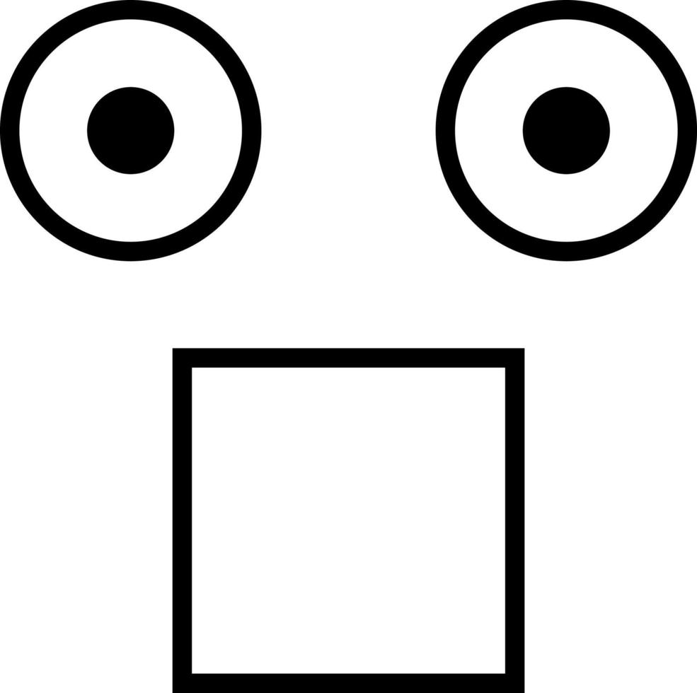 chock uttryckssymbol ansikte, illustration, på en vit bakgrund. vektor
