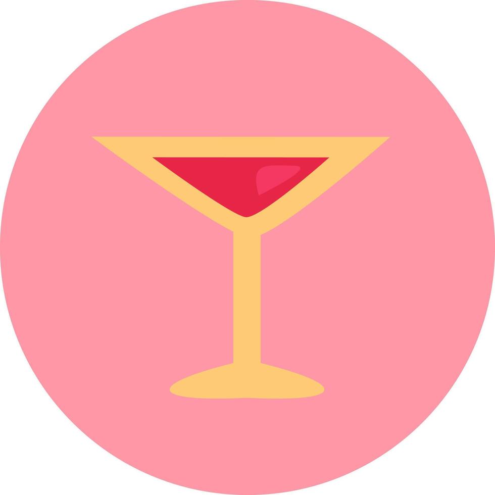 roter Cocktail, Illustration, Vektor auf weißem Hintergrund.