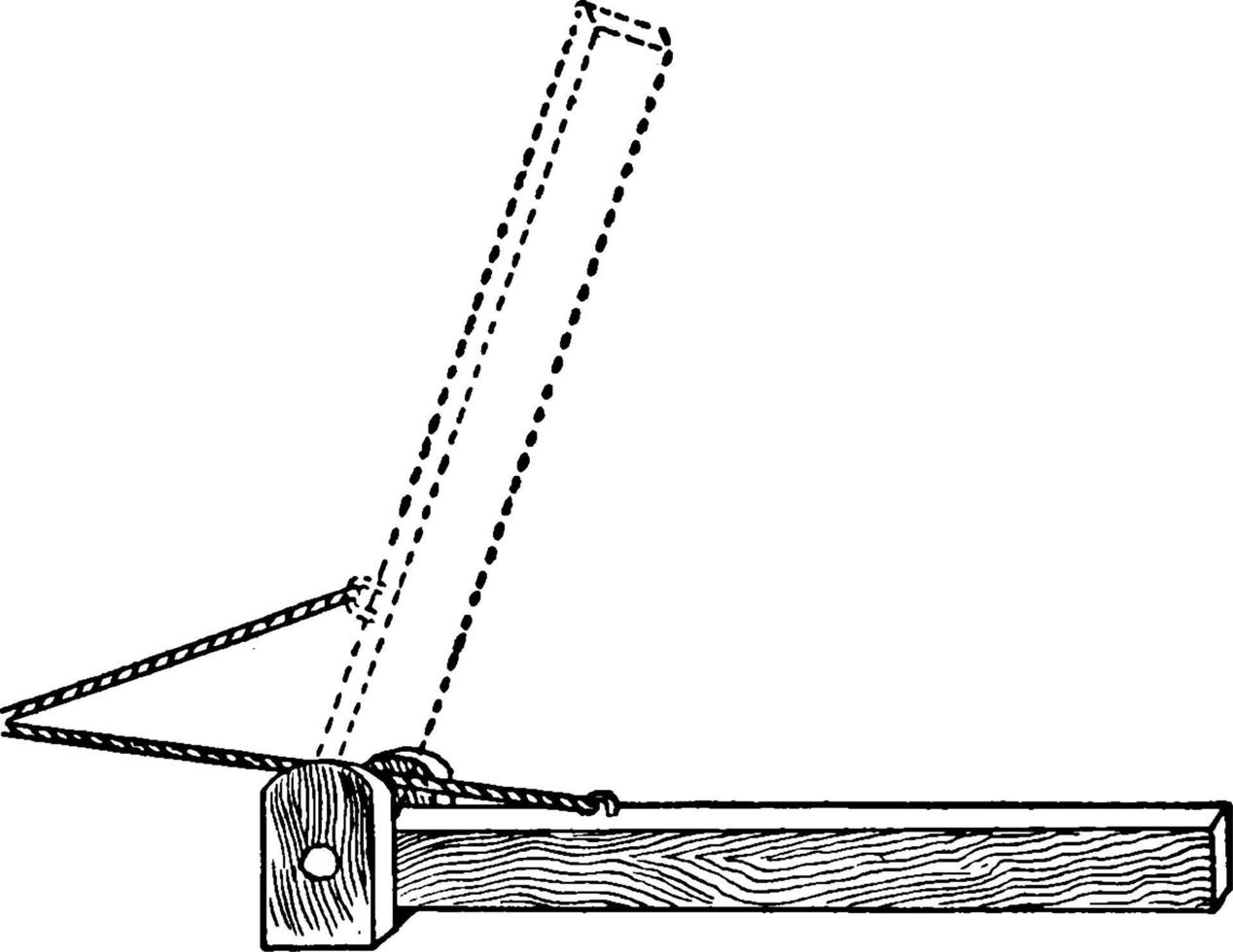 sned dra, årgång illustration. vektor