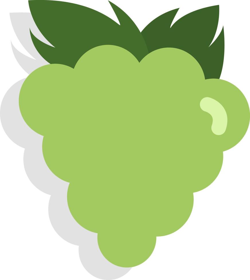grön vindruvor, ikon illustration, vektor på vit bakgrund