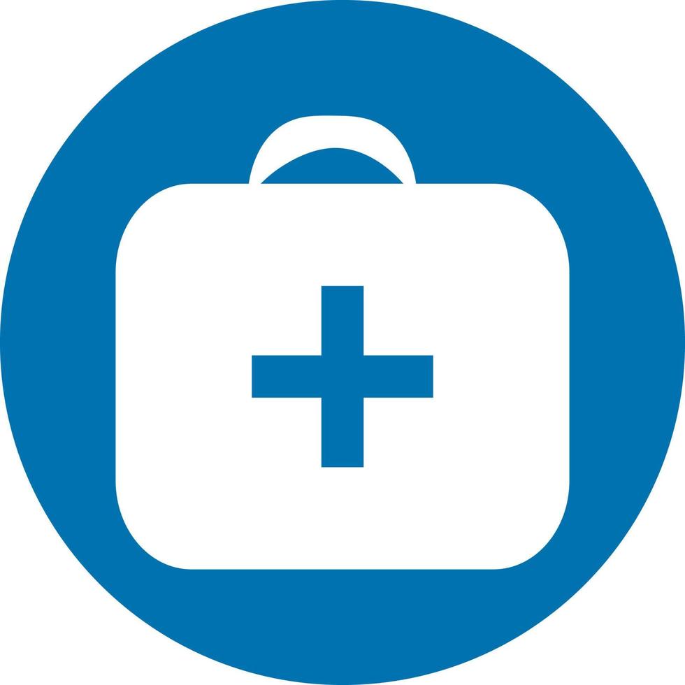 doktorer väska, ikon illustration, vektor på vit bakgrund