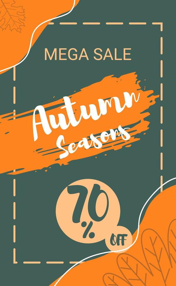 Herbst Mega Sale Hintergrund, für Banner, Poster, Vorlagen und andere. vektor