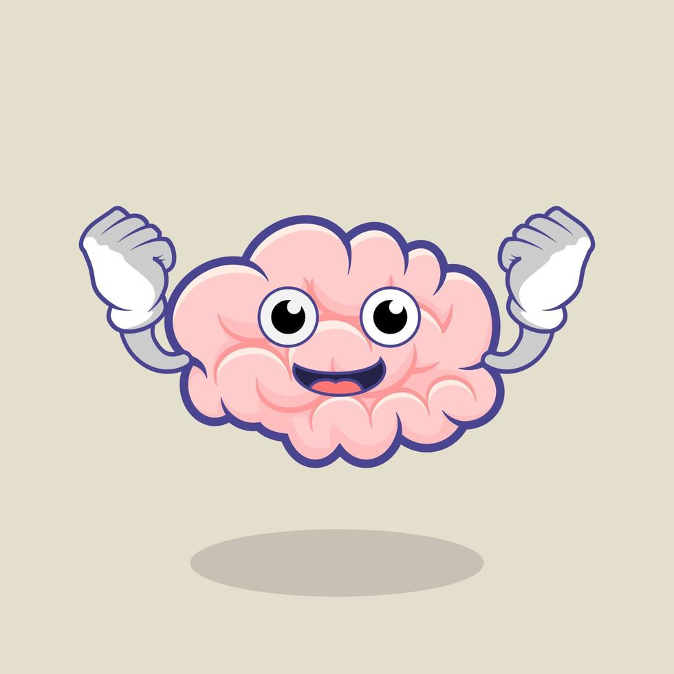 hjärna maskot vektor konst illustration