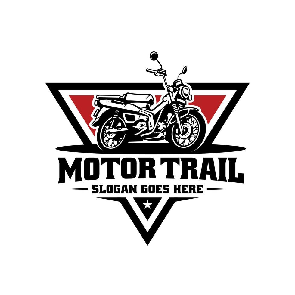 Abenteuer Mototrail Motocross-Logo-Vektor vektor