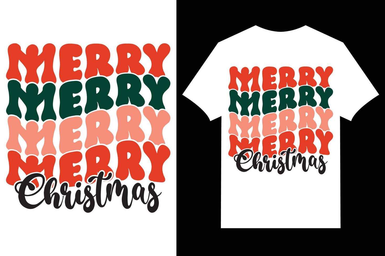 jul typografisk t-shirt design vektor. glad jul vektor