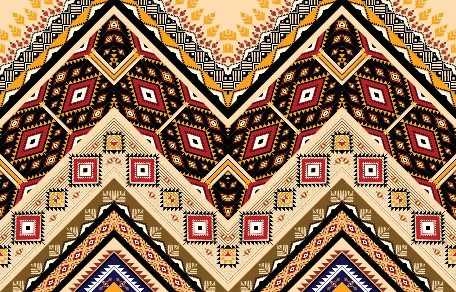 etnisk geometrisk amerikansk, Västra, aztec motiv mönster stil sömlös mönster design för tyg, ridå, bakgrund, sarong, tapet, Kläder, omslag, batik, bricka, interiör.vektor illustration. vektor